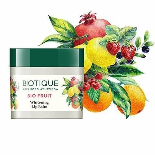 Biotique Bio Fruit Whitening Lip Balm Lightens and Evens-Out Lip Tones-12gm