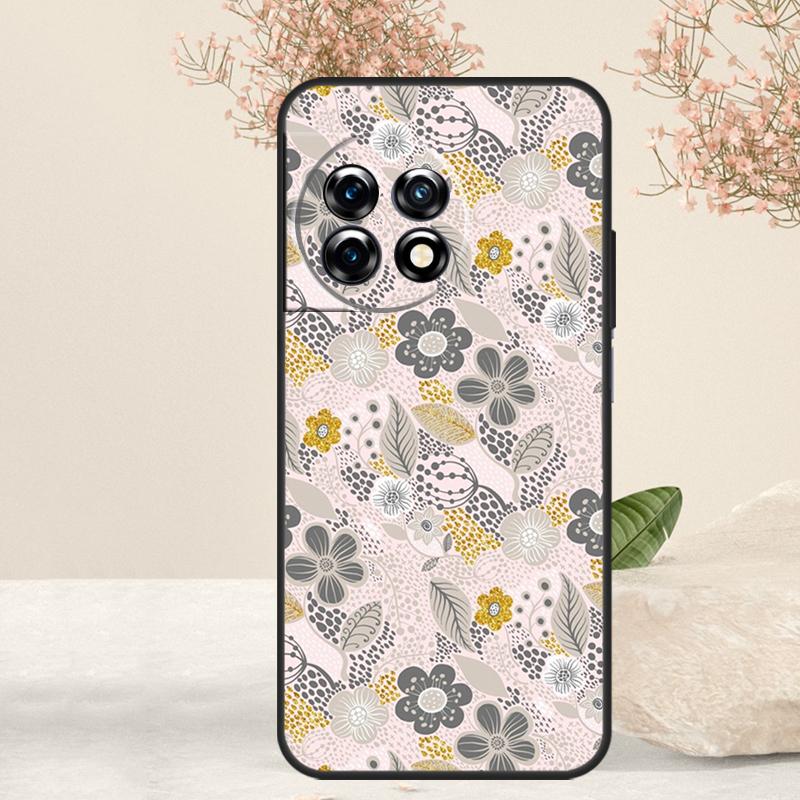 Floral Charm Secret Garden Case For OnePlus 15 R 13 13T 13R 12 12R 11 10T 8T 9 10 Pro Nord 5 CE 4 2 3 Lite N20 N30 Cover