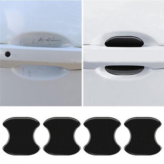 4PCS Car Door Bowl Protective Stickers Film Anti-Scratch Protector Trim Stickers