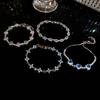 Fashionable Silver Zircon Flower Cuff Bracelet For Women Office Wear Accessory
