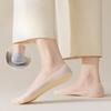 Mesh Ice Silk Women's Boat Socks, Thin, Invisible, Non-dropping Heel, Solid-color Cotton-soled Short Sock, Anti-slip and Breathable Socks