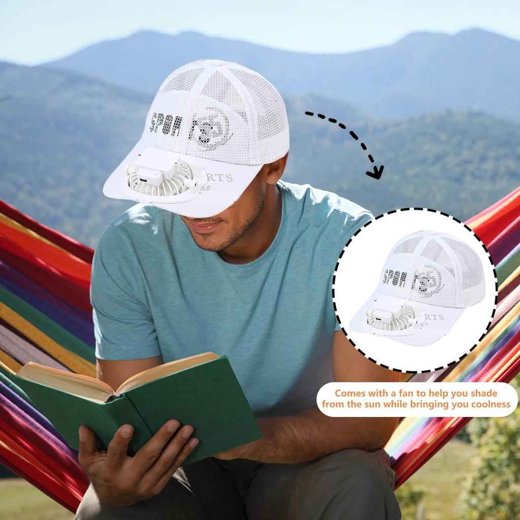 USB Charging Fan Cap Fan Baseball Cap Breathable