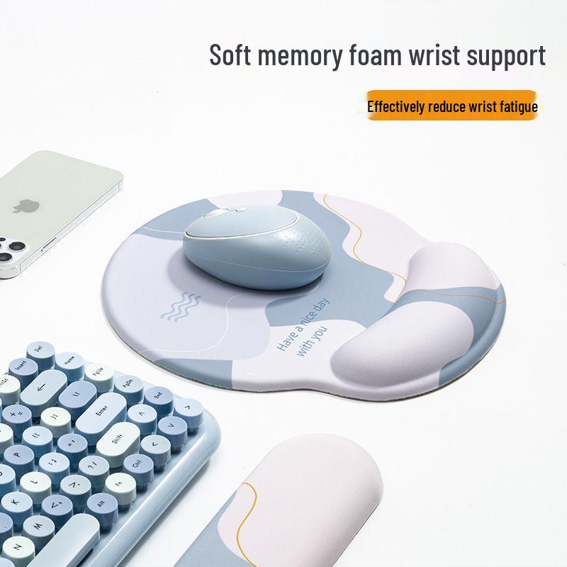 Extra Large Minimalist Memory Foam Mouse Pad with Pillow for Men and Women - Stain Resistant, Office & Gaming Hand Rest.