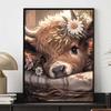Diamond Painting Art Painting Set, Cow 5D Rhinestone Cross Stitch Painting Decoration, Home Decoration Wall Mural