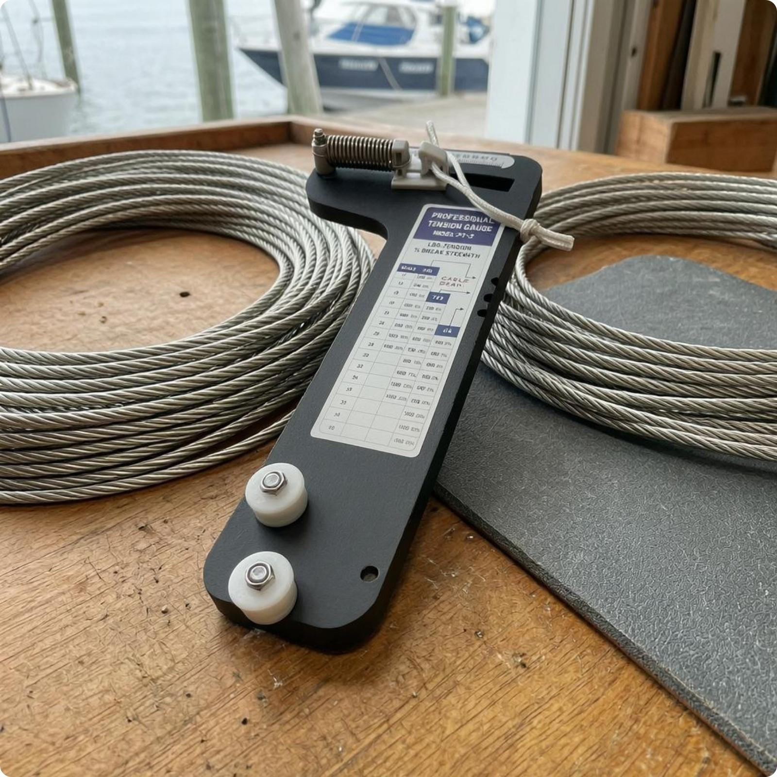 Sailboat Rigging Tension Meter Measurement Chart Sail Gauge Roller Wheels Analog Rig