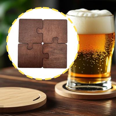 Wooden Coaster Creative Reusable Housewarming Gifts Tea Cup Pad for Bar Kitchen Coffee