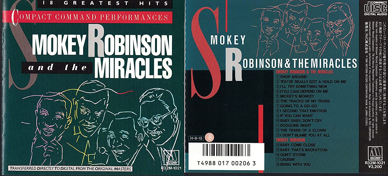 

CD SMOKEY ROBINSONTHE MIRACLES SMOKEY - Greatest Hits R32M1021 Japan Soul/Funk