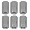 10pcs Long Rod Nut Hex Hexagonal Sleeve Nut Standoff Threaded Fasteners (M6 * 25)