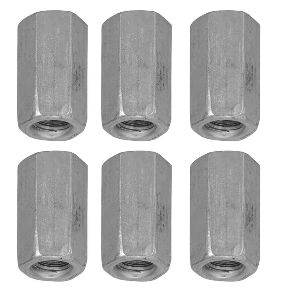 10pcs Long Rod Nut Hex Hexagonal Sleeve Nut Standoff Threaded Fasteners (M6 * 25)