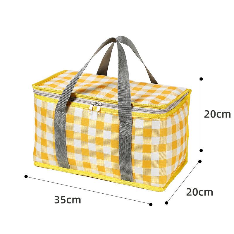 Tragbare Thermoisolations-Tasche mit großer Kapazität Picknickkorb Verdicktes Oxford-Gewebe Outdoor-Handtaschen Reise-Campingausrüstung