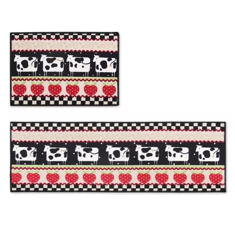 

Absorbent Kitchen Floor Mat Rectangular Household Anti Slip Foot Rug Bedroom Decor Carpet Entrance Door Mat Soft Carpet 2Pcs/Set