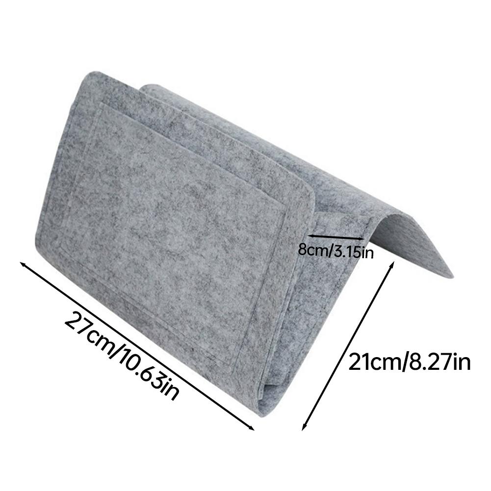 Felt Bedside Storage Bag Organizer Bed Desk Bag Sofa TV Remote Control Hanging Caddy Couch Storage Organizer Bed Holder Pockets