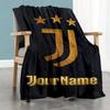Juventus Personalized Text Blanket Throw Personalized Blanket Durable Comfort Perfect for Picnics Livingroom Couch Bed Four Seasons Universal