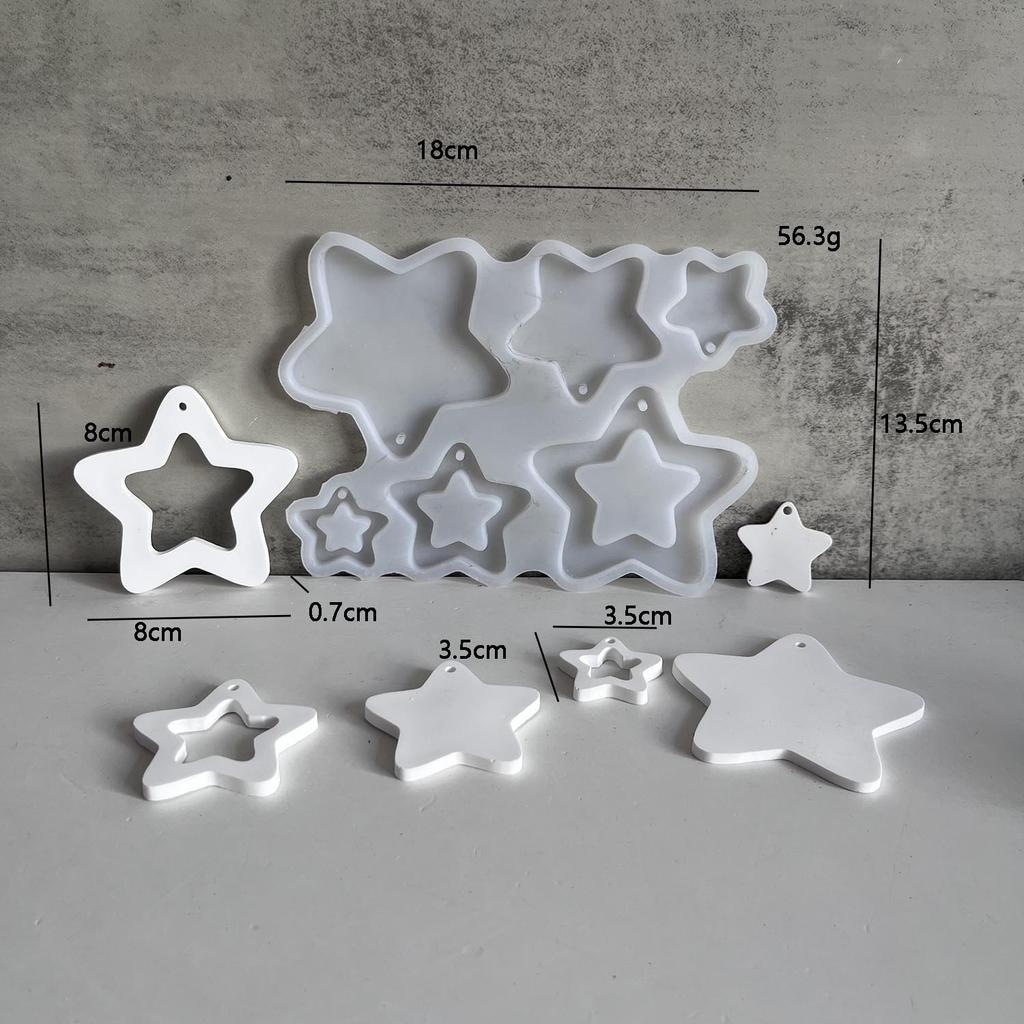 Přívěsek Pentagram Kostra Závěsná Silikonová Forma Vánoční Stromek Dekorace Sádrové Kapkové Formy