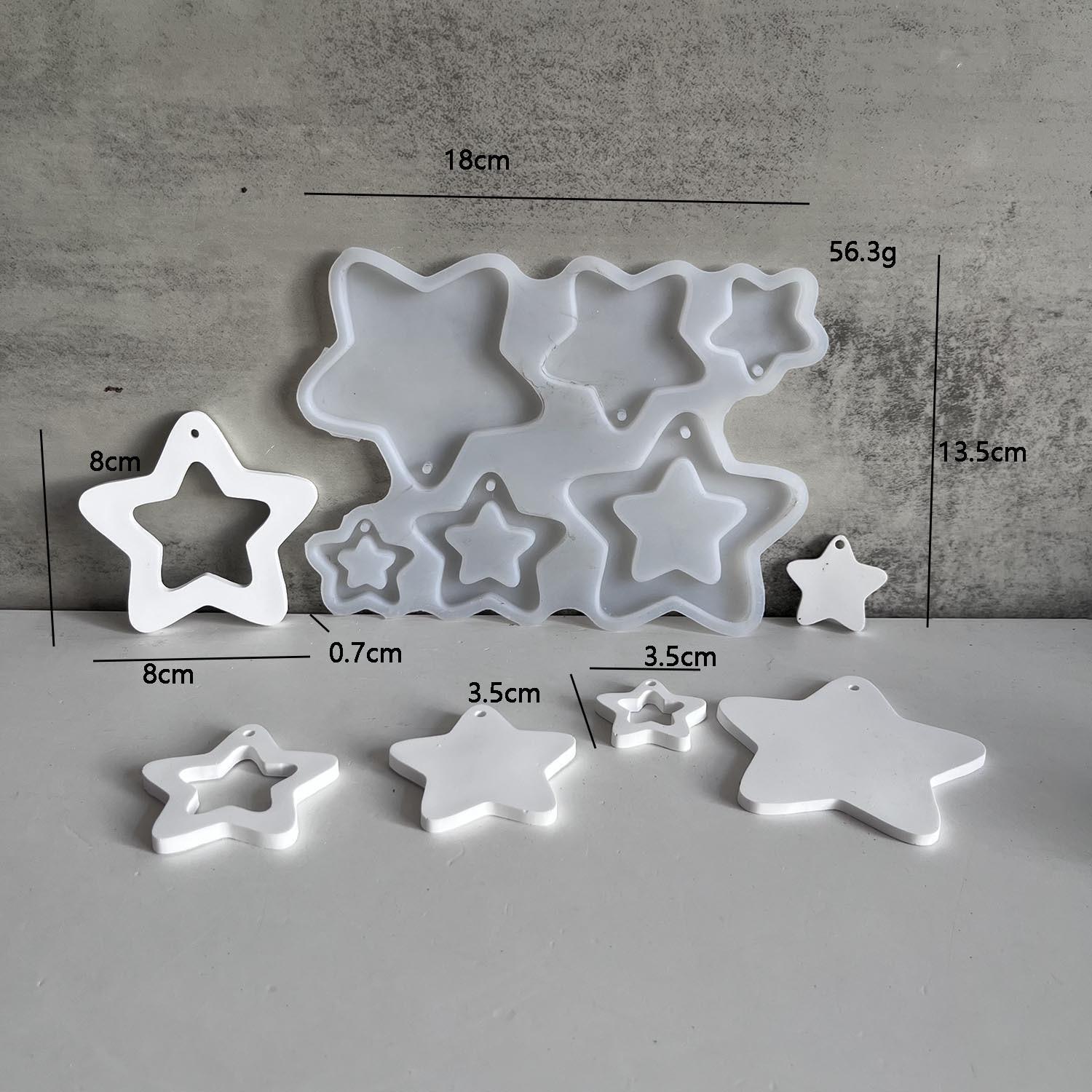 

Подвеска Пентаграмма Скелета Висячая Силиконовая Форма Рождественская Елка Украшение Гипсовые Формы для Заливки