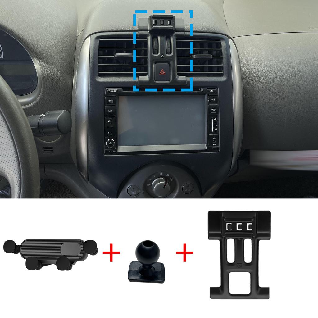 for Nissan Armrest Versa Sunny N17 2011 2012 2013 Car Mobile Phone Holder GPS Bracket Navigation Stand Auto Accessories