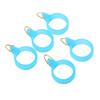 5pcs Fishing Rod Hook Secure Holder Rubber Circle Stainless Steel Fishing Pole Hook KeeperM