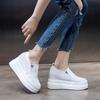 2026 Spring/Summer Little White Women's Shoes, New Holey Shoes, Platform Cake Thick-Soled Height-Increasing Breathable Casual Shoes