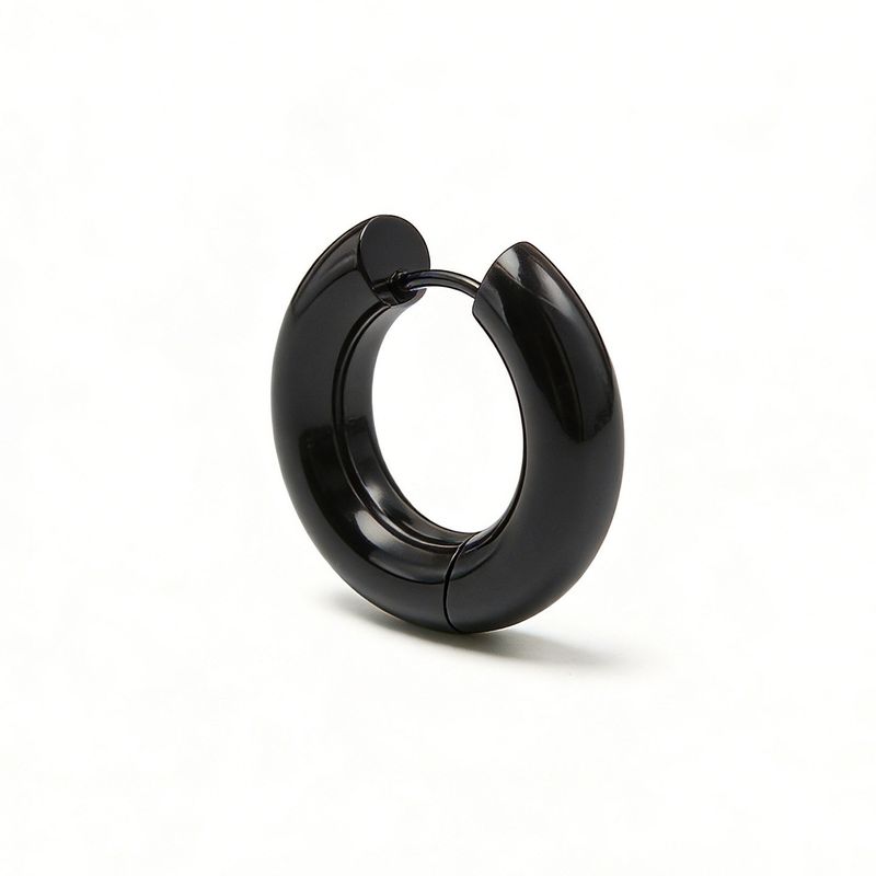 Fashion hip-hop hiphop rap bold thickened big earring Men wide earrings single titanium steel stud earrings Fancy