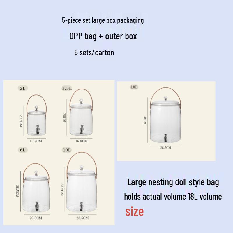 Large Capacity Beverage Dispenser with Faucet for Tea, Juice, or Soda - New Spring Product.