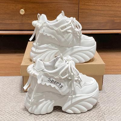 Fashion New Spring Chunky Sneakers Women Autumn Thick Bottom Platform Sneakers Height Increasing Sport Dad Shoes Woman Casual Shoes