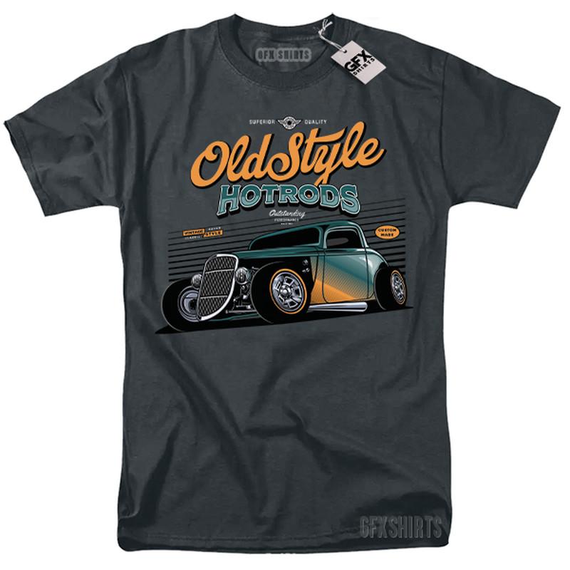 

Hot Rod Shirt Drag Race Rat Rod Retro Classic Vntg Graphic Design T-Shirt 3XL