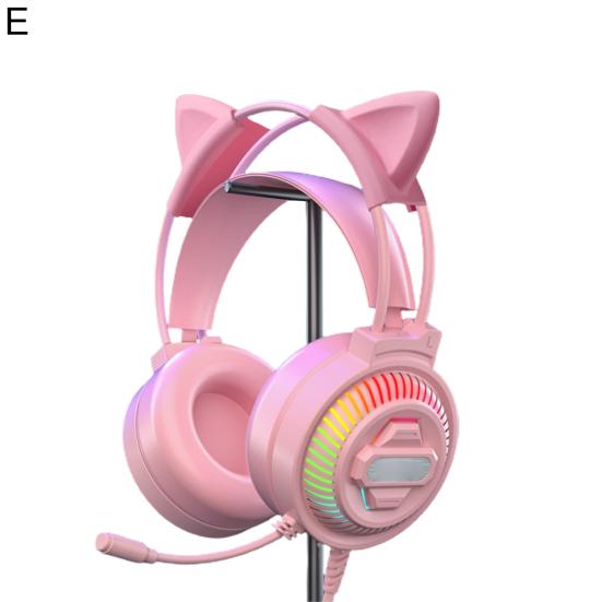 PSH-400 Wired Headphone Luminous Noise Reduction 3.5mm USB HiFi Stereo Gaming Headset with Microphone for Desktop