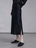 Women's Mid-Length Jacquard Silk Skirt - New Chinese Style for Autumn/Winter