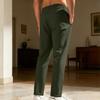 Men's Casual Loose Fit Dress Pants Elastic Waistband Drawstring Trousers Straight Leg Comfortable Workwear Bottoms