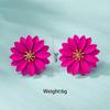 Pinkdudu Frosted Vintage Flower Stud Earrings Sweet Temperament Fashion Earrings Jewelry Accessories For Women PD1754