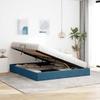Ottoman Bed Frame with Storage Dark Blue 180 x 200 cm Velvet