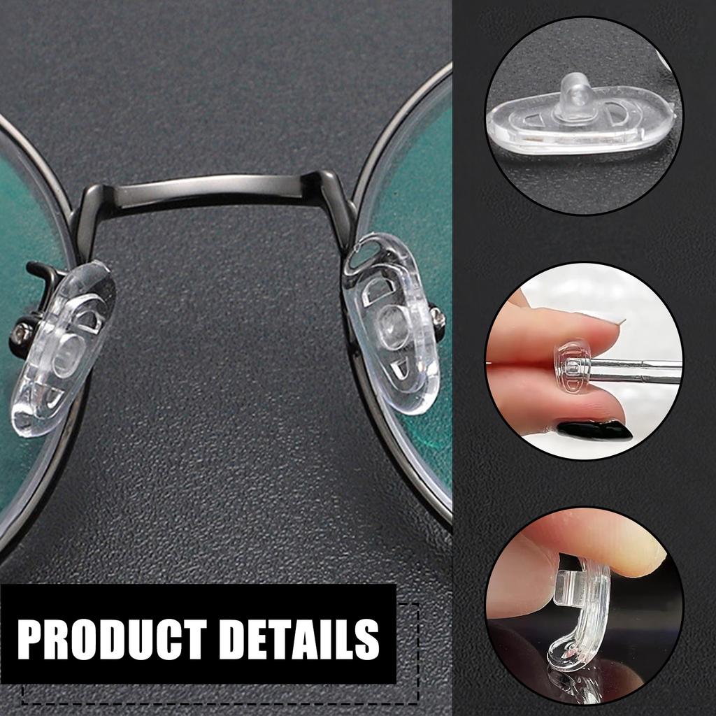 Pack Of 20 Silicone Nose Pads For Glasses Universal G14 Fit Soft AntiSlip Design Eyewear Accessories Replacement Part