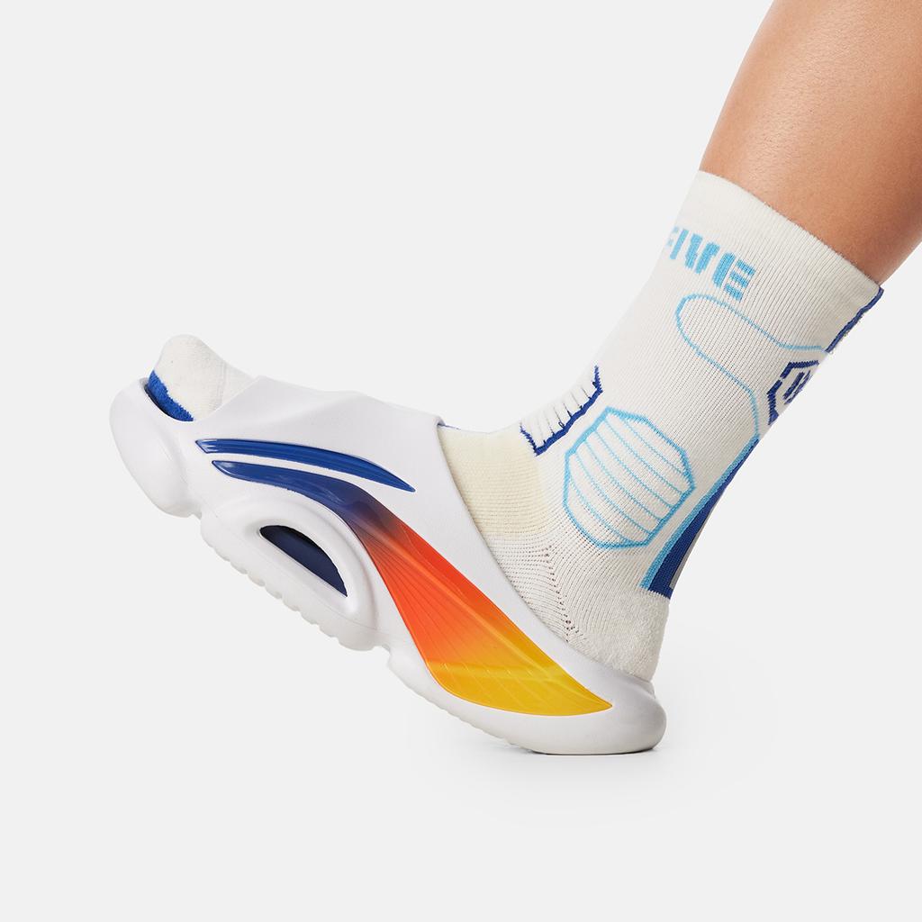 Li Ning Badfive Slide Og Casual Breathable Lightweight Non-Slip Slide Sandals Men Footwear White ABTV007-4
