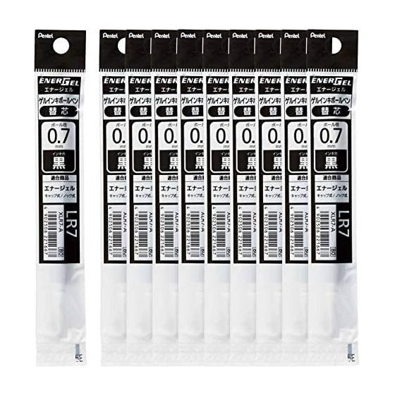Стержень для шариковой ручки Pentel Energel 0,7 мм XLR7-A Черный 10 шт.