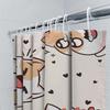 Adorable Cartoon Cat Shower Curtain for Kids and Adults - Waterproof Bathroom Decor with Cute Pet Design