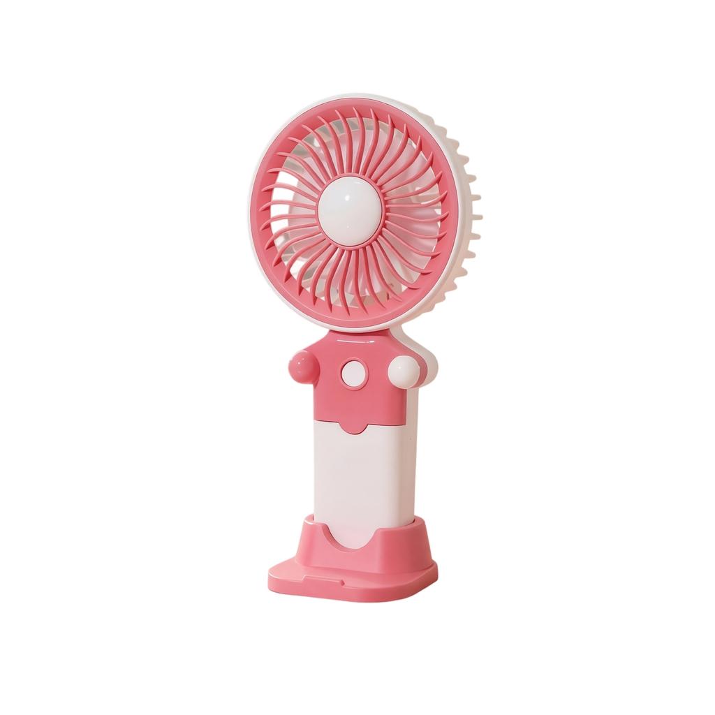 Portable Handheld Fan Rechargeable with USB Type-C Charging Three Speed Settings Adjustable for Dormitory and Travel Use Compact Design