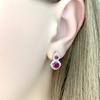 Серебряные серьги с натуральным рубином 2.437ct (2073598)