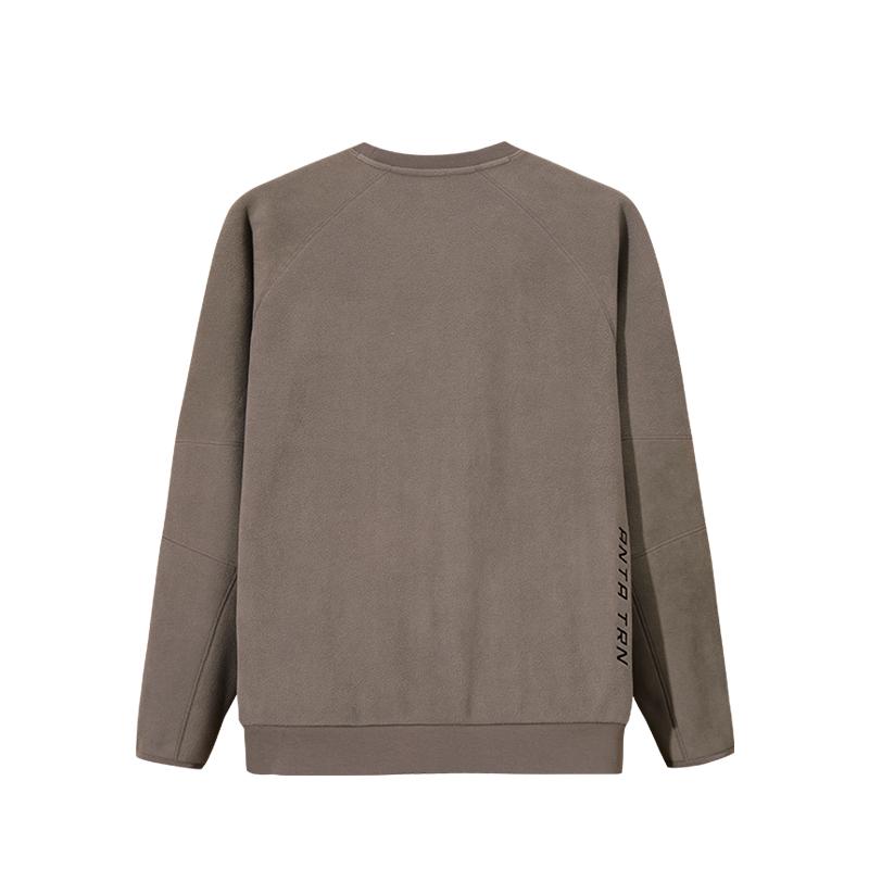 Anta Sweatshirts Men's Gray Brown 2 Crew Neck Moderate 952547704-2