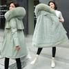 European & American Women's Mid-Length Fur Collar Cotton Jacket