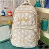 Schoolbag Oat Milk Card Star Galaxy School Bag Female Junior High School Student High Value Fashion College Wind Ridge Reduction Backpack