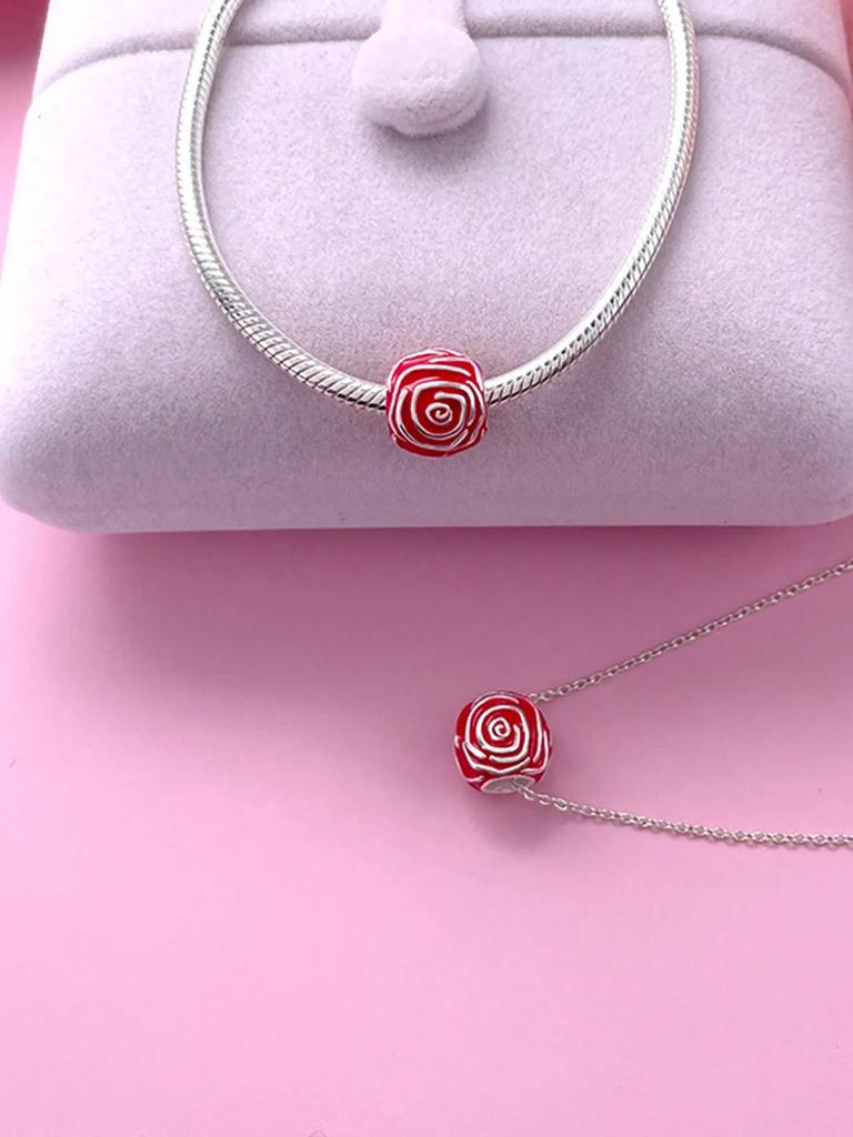 Koper Verguld Originele Bedels Valentijnsdag Liefde Rozen Kralen Passend voor Armband Dames Sieraden Cadeau