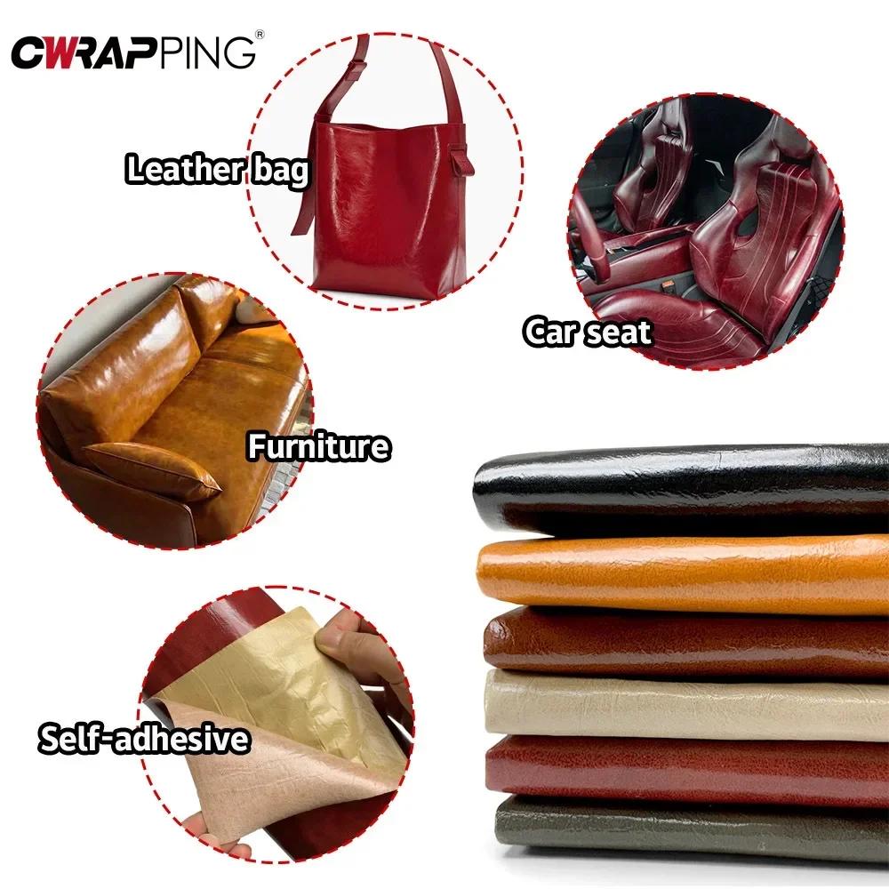 Car Self-Adhesive Leather Repair Sticker Car Seat Refurbishment Vinyl Oil Leather Anti-Scratch Sofa Furniture Refurbishment Tool