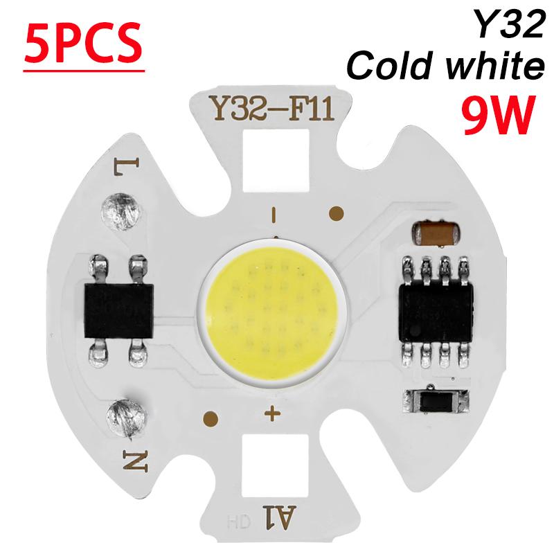 Y32 5pcs Chip COB LED Lamp LED Lamp Bulb 220V IP65 Input Smart IC For DIY LED Flood Light Spotlight Real Power 3W 5W 7W 10W 12W