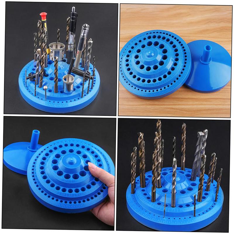 100 Hole 1-13mm Drill Storage Box Nail Drill Bits Storage Case Drill Case Rotating Tray Drill Bits Storage Bin Hardware Brackets