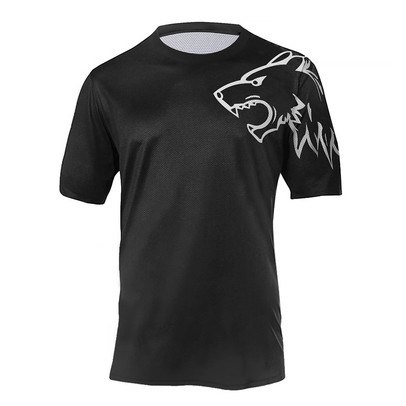 

Мужская повседневная свободная дышащая быстросохнущая одежда с короткими рукавами и верхом XXXXL чёрный