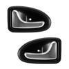 2Pcs Car Interior Internal Door Handle Chrome Plated Left Right Door Handle For Renault Clio 2000-2009 2/3-4/5