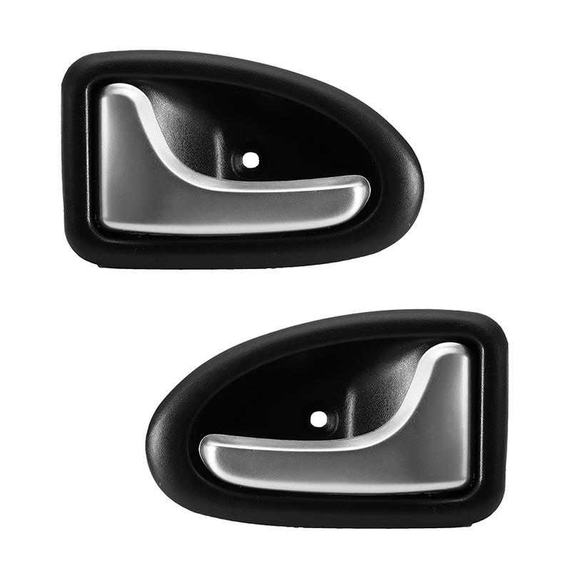 2Pcs Car Interior Internal Door Handle Chrome Plated Left Right Door Handle For Renault Clio 2000-2009 2/3-4/5