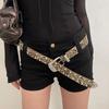 Blingbling Waist Belts for Jeans Pants Heavy Rhinestones Buckle Belt Bandsman