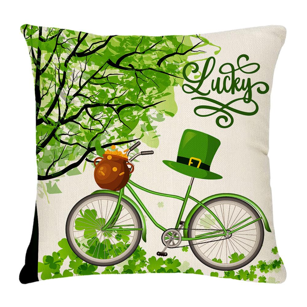 St. Patrick's Day Throw Pillows National Day Sofa Cushion Covers Linen Throw Pillows