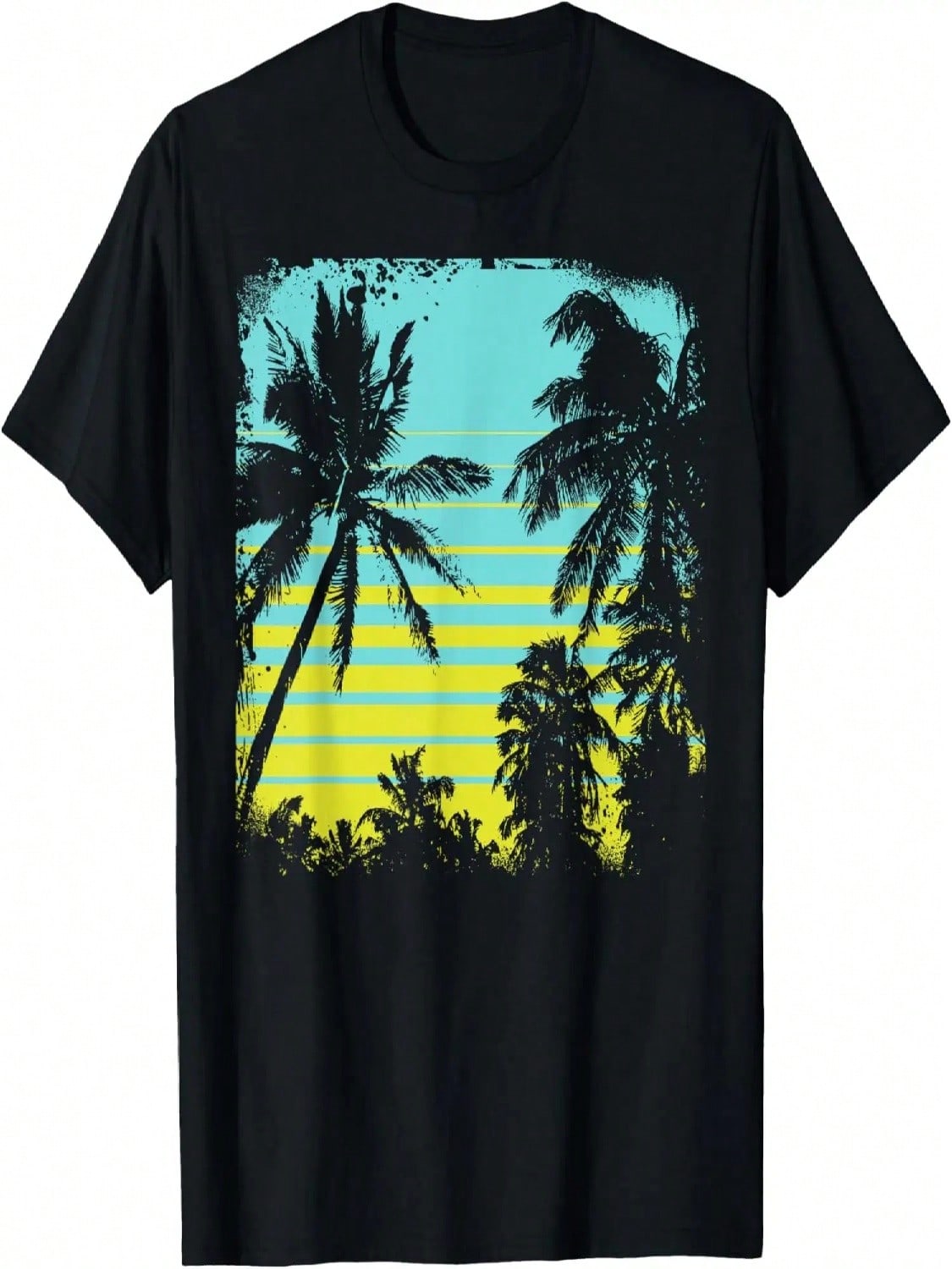 Palm Tree Silhouette Tree Design, Vintage Graphic Gift T-Shirt S разноцветный